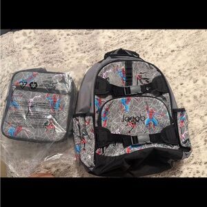 Pottery Barn Spider-Man glow in the dark backpack & lunch kit.. (JACOB monogram)